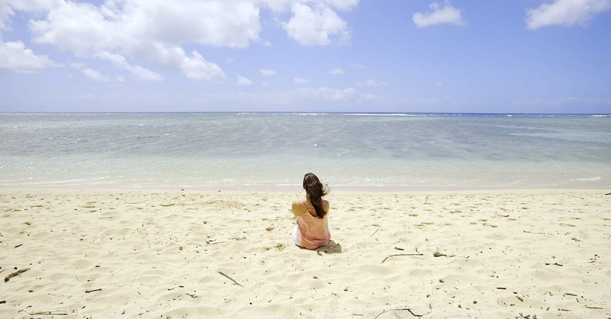 1093665|女人在海边沙滩上吹海风CC0视频素材插图