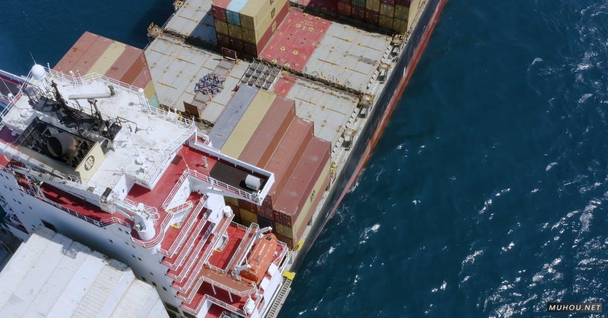 2943126|航拍海上的运输货船集装箱4KCC0视频素材插图