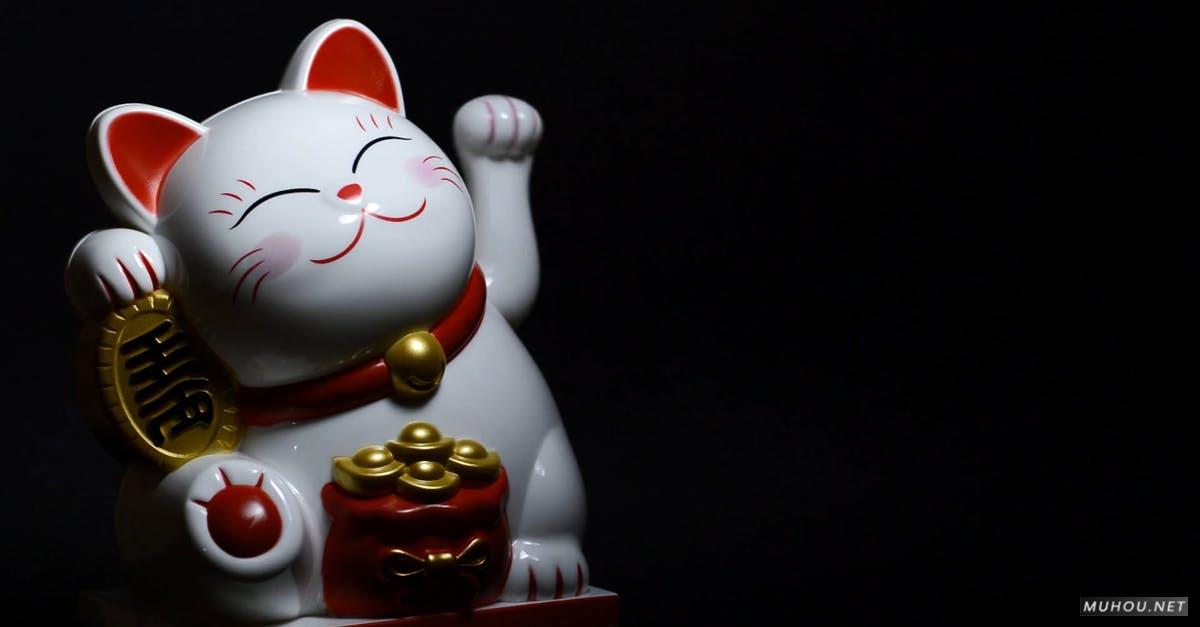 1795797|日本传统卡通招财猫摆件CC0视频素材