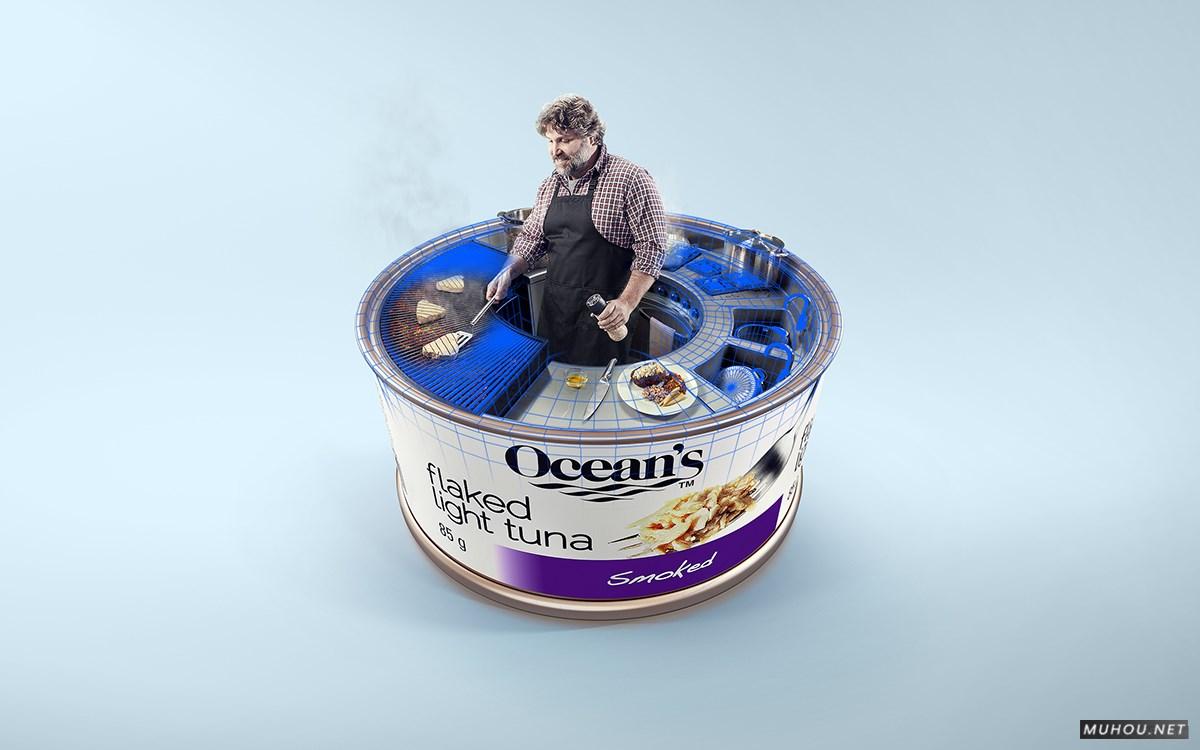 OCEAN`S海洋金枪鱼品牌铁盒罐头创意广告设计 [9P]