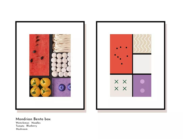 便当盒里的色彩艺术：食物也能玩出抽象几何