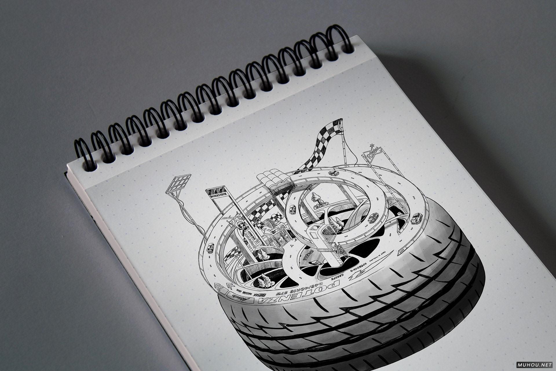 马自达汽车&普利司通轮胎创意合成海报设计作品 [17P]