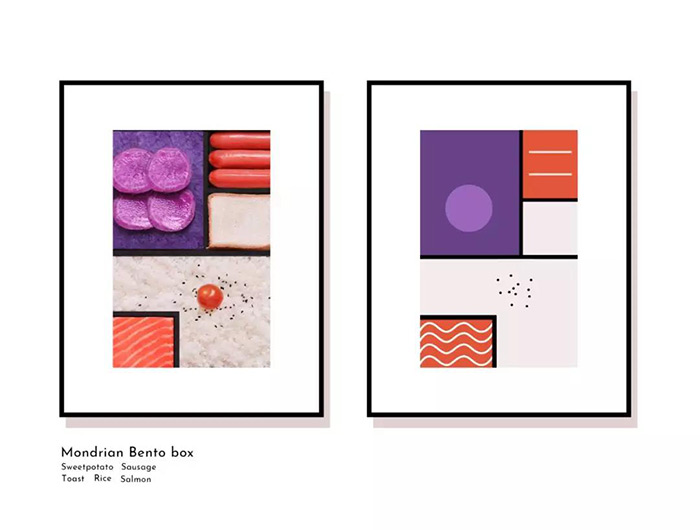 便当盒里的色彩艺术：食物也能玩出抽象几何