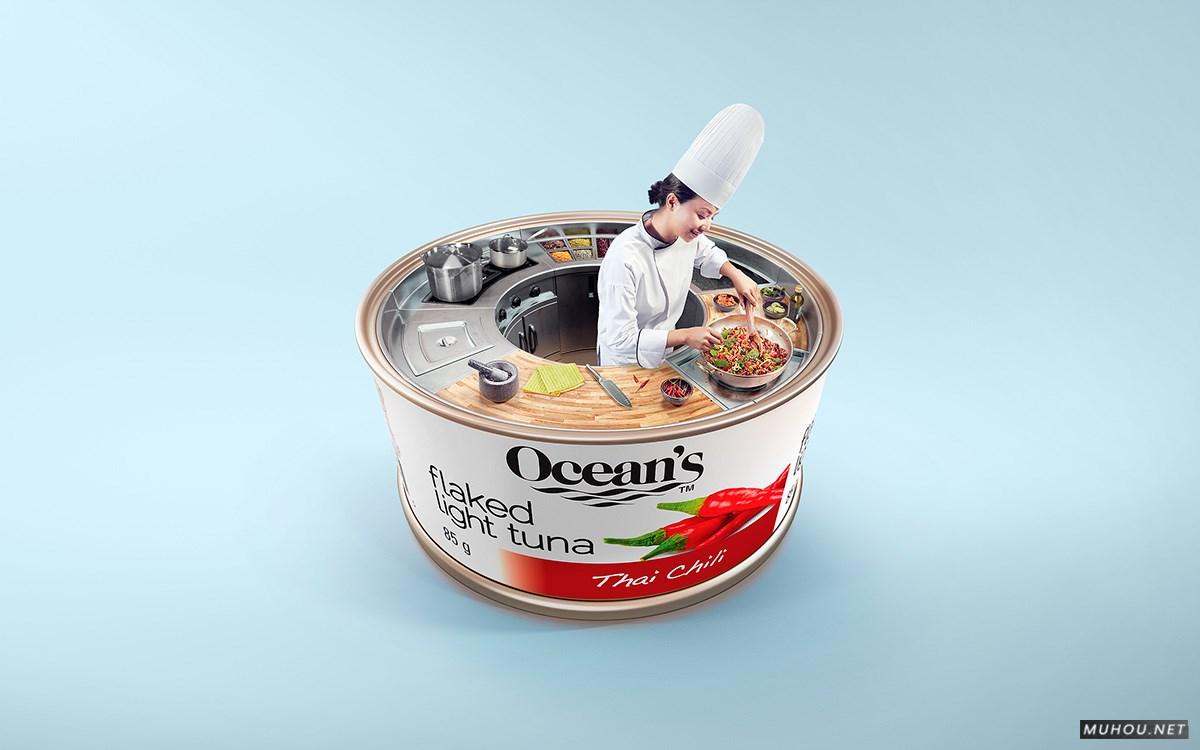 OCEAN`S海洋金枪鱼品牌铁盒罐头创意广告设计 [9P]