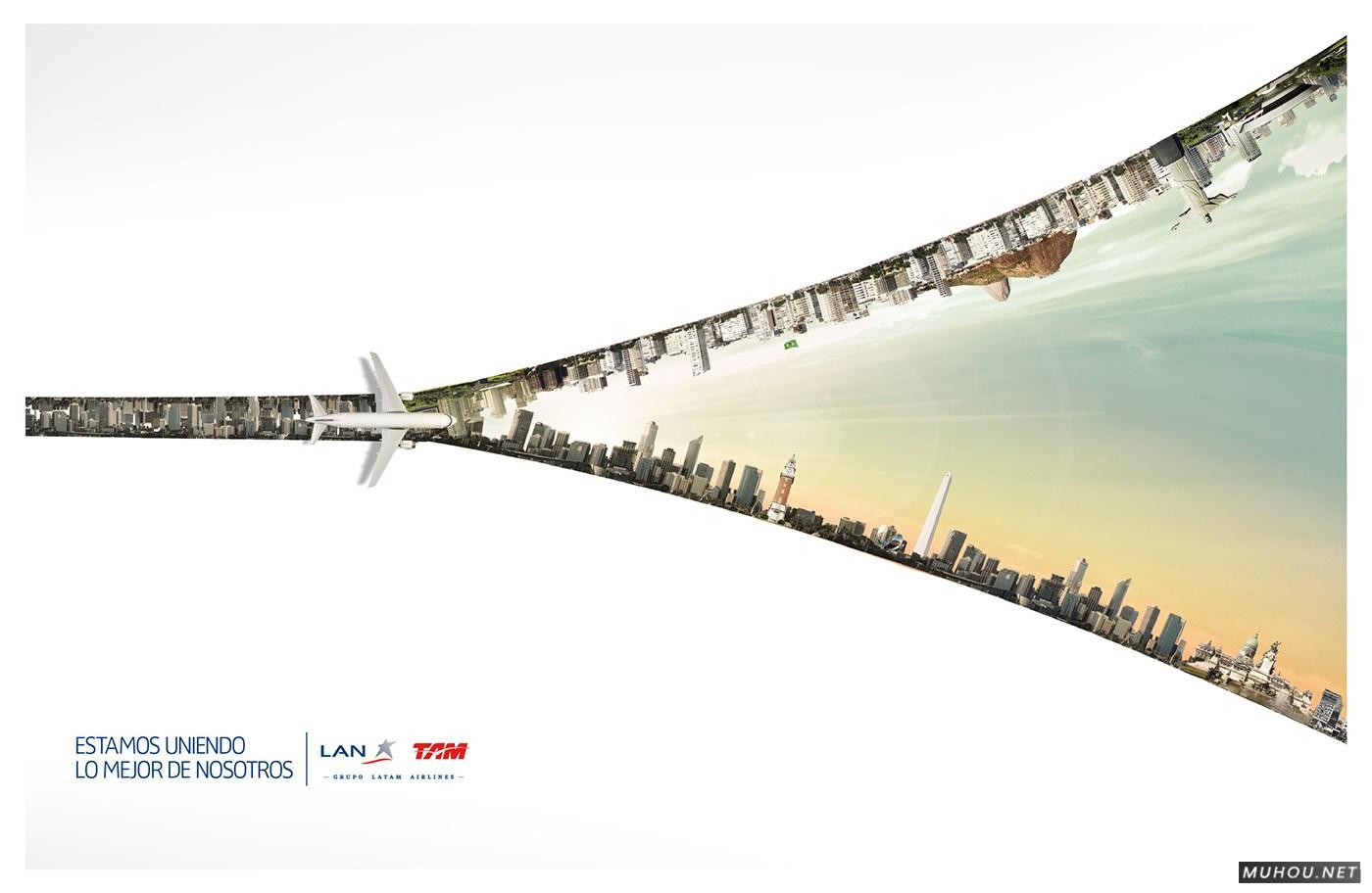 LAN-TAM航空公司拉近城市间的距离拉链创意广告设计 [6P]