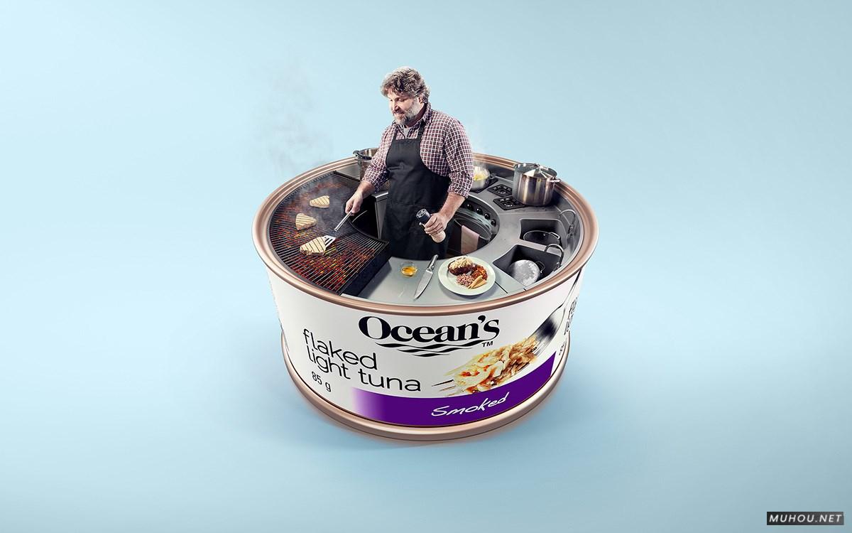 OCEAN`S海洋金枪鱼品牌铁盒罐头创意广告设计 [9P]