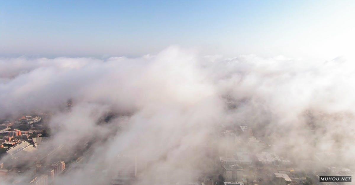 2818548|航拍空中的云层和城市4KCC0视频素材