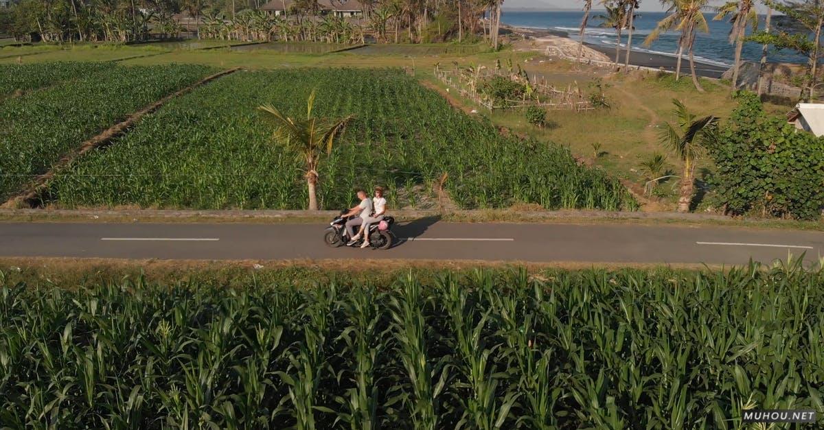 3332643|航拍汽电动车乡间小路的情侣4KCC0视频素材插图