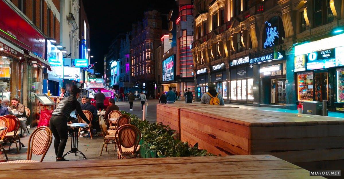 3007555|伦敦的餐馆和街道夜景4KCC0视频素材