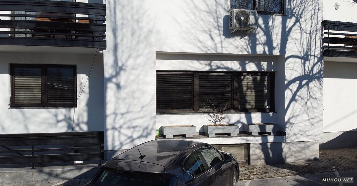 3457707|无人机航拍庭院后的阿尔卑斯雪山4KCC0视频素材插图