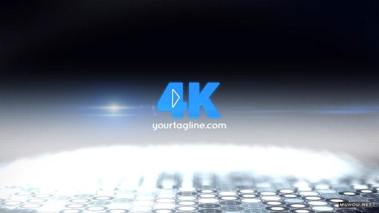 AE模板|4K灯光标志升起发光视频模板#Clean Light Logo