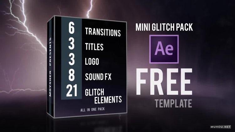 AE模板|炫酷小故障包装模板+logo演绎#Mini Glitch Pack Free