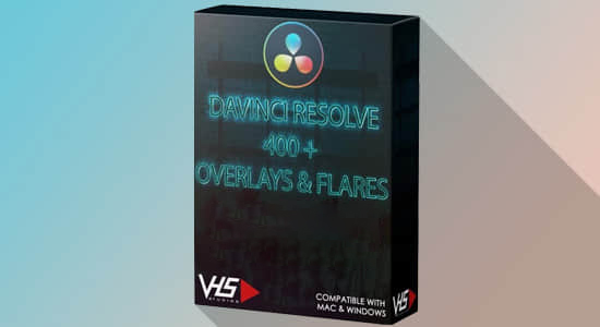 400+达芬奇光效耀斑视频素材下载VHS DaVinci Resolve 400+ Overlays & Flares插图