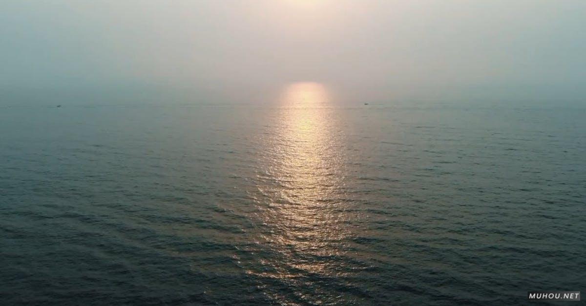 1234169|海边有雾气的早晨日出HDCC0视频素材插图