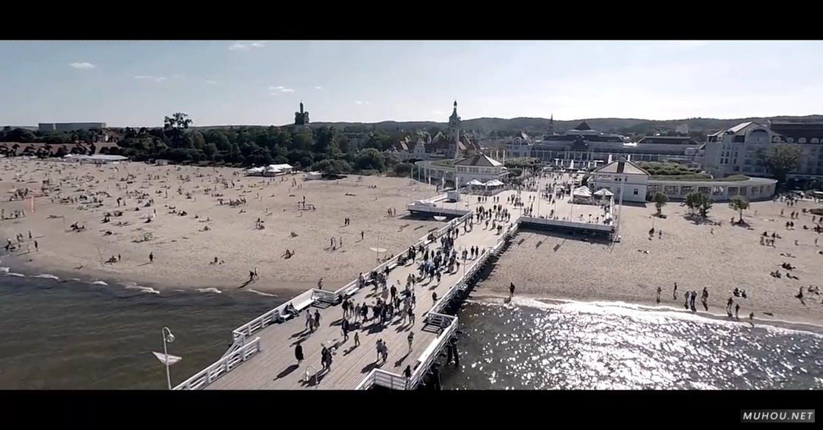 857114|城市海边沙滩派对航拍HDCC0视频素材