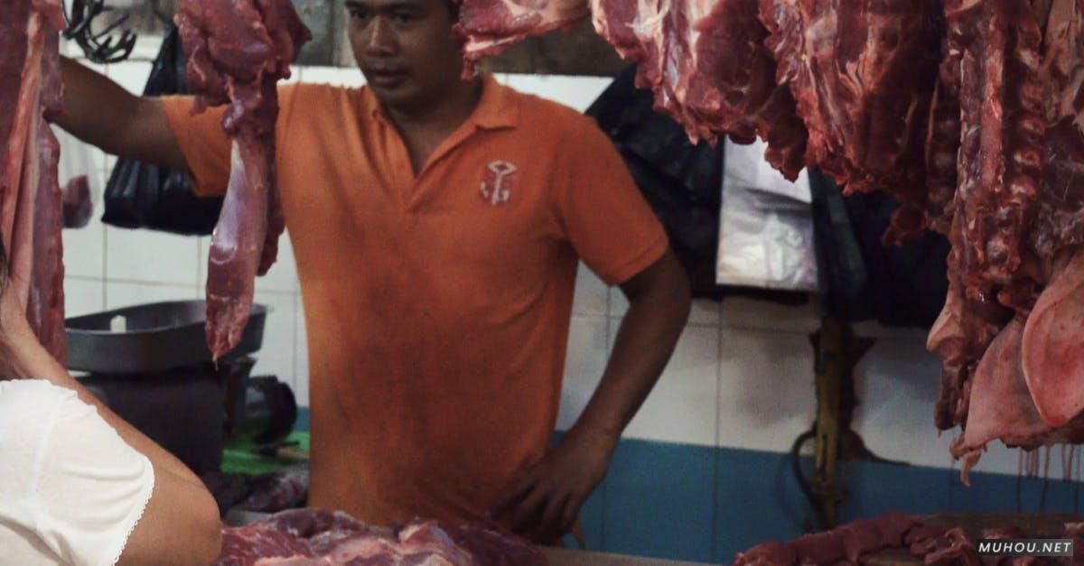 缩略图3680158|印尼市场卖牛肉的男人4KCC0视频素材