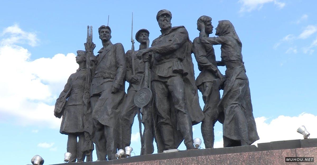 2901476|圣彼得堡地标不朽的雕塑英雄青铜像纪念碑的CC0视频素材