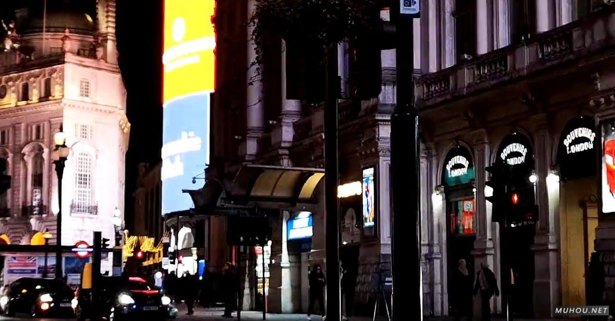 3521463|伦敦城市夜生活交通hdCC0视频素材插图