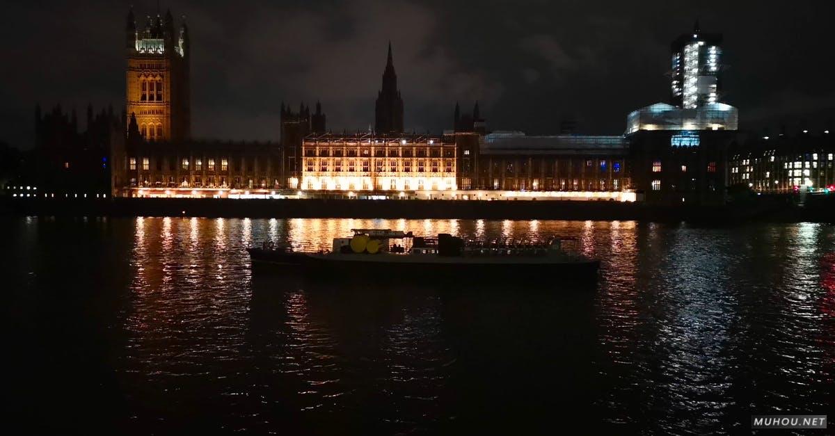 3144131|伦敦, 地标, 城市夜景水上4KCC0视频素材