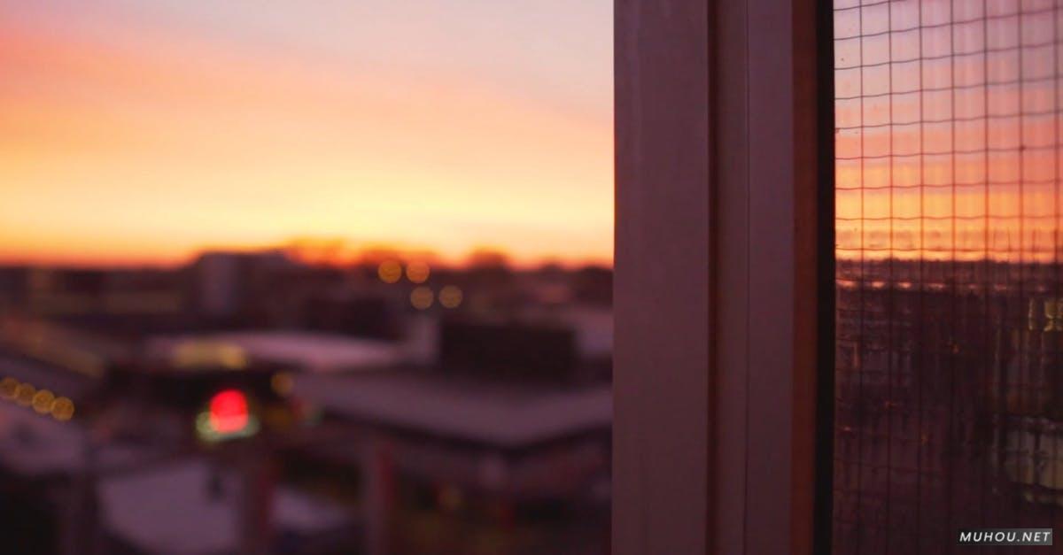 3525733|城市早上日出, 天空, 房子的CC0视频素材插图
