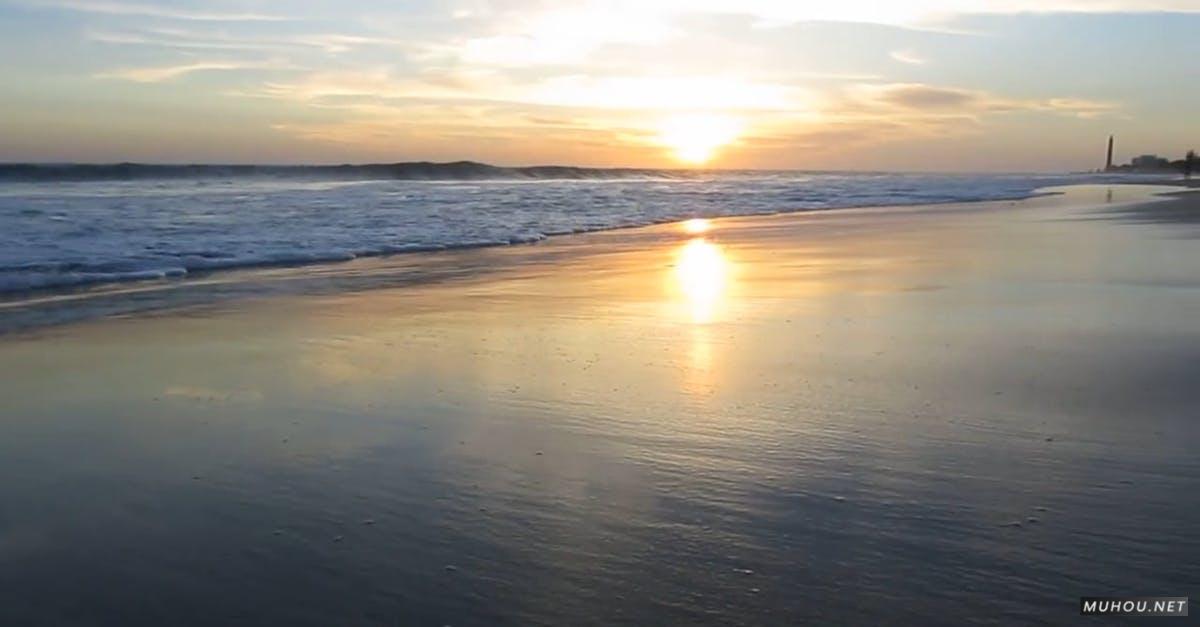 854668|海岸边拍摄日出阳光HDCC0视频素材插图