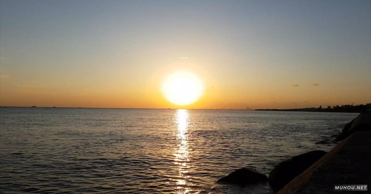 857005|天空, 太阳, 日出海边的落日CC0视频素材插图