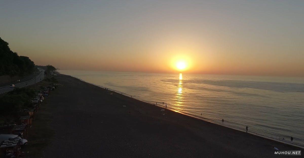 2273422|岸边, 平静的水面,海滩日落大疆DJI拍摄的CC0视频素材插图