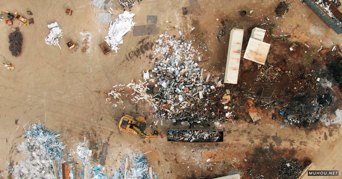 2430991|废墟残骇, 杂质容器大疆DJI拍摄的4KCC0视频素材插图