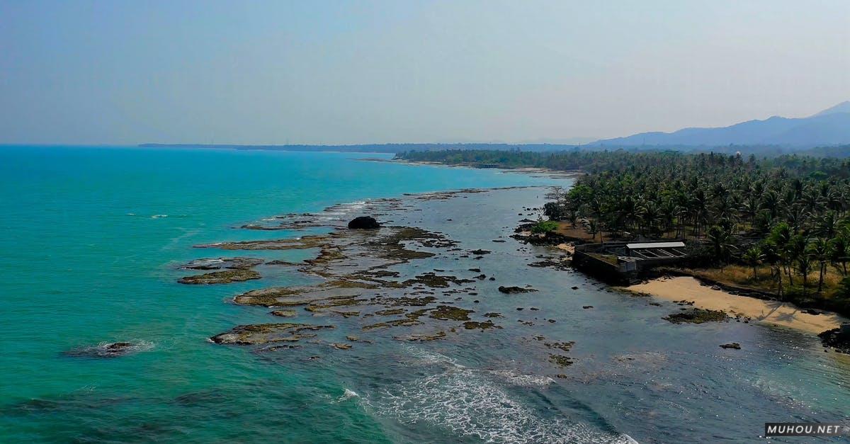 3129344|岩石岸边,山顶风光大疆DJI拍摄的4KCC0视频素材插图