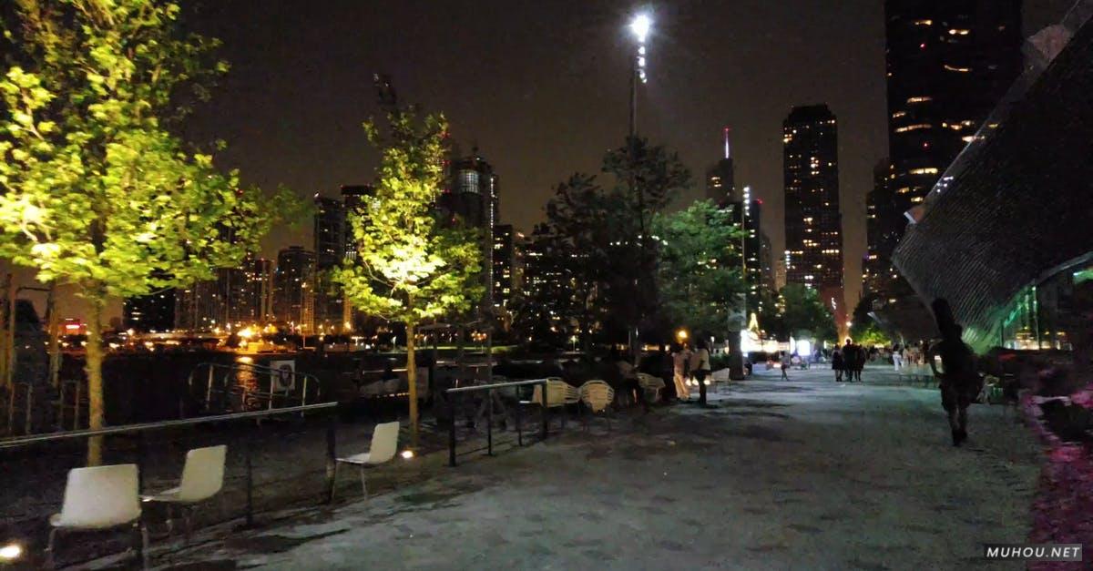 2034266|公园的夜晚延时摄影4KCC0视频素材插图