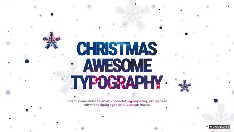 AE模板|12套动态动画场景圣诞冬季冰雪视频模板#Christmas Typography