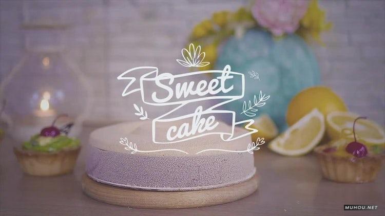 AE模板|切生日蛋糕上的标志视频模板#Logo On A Cake