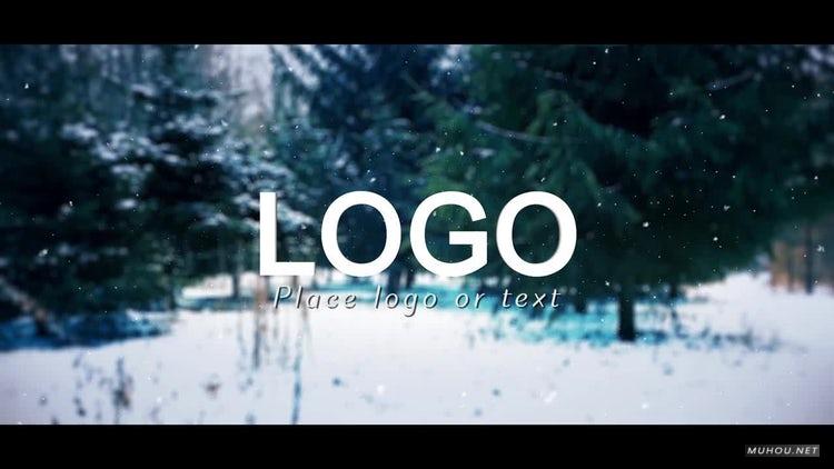 AE模板|寒冷冬季森林标志logo揭示视频模板#Winter Forest Logo RevealX