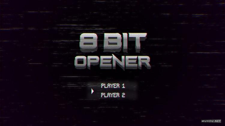 AE模板|8位bit像素logo游戏片头模板#8 Bit Opener