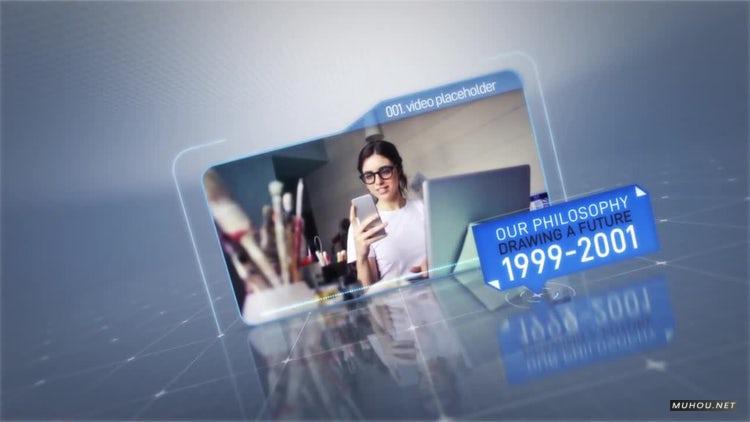 AE模板|企业年鉴时间轴三维相册视频模板#Business Corporate Timeline Slideshow