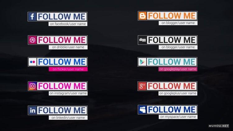 AE模板|社交媒体推广字幕条包装视频模板#Social Media Promotion Lowe