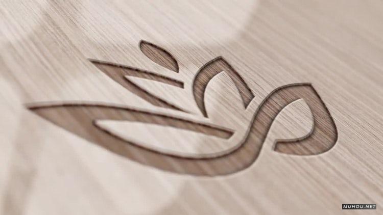 AE模板|木质标志纹理效果logo样机视频素材模板#Wood Logo