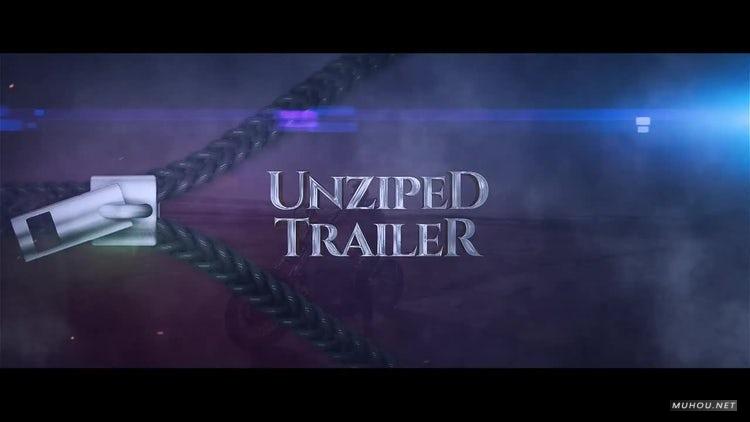 AE模板|拉开拉链开场电影片头视频模板#Unzipped Trailer