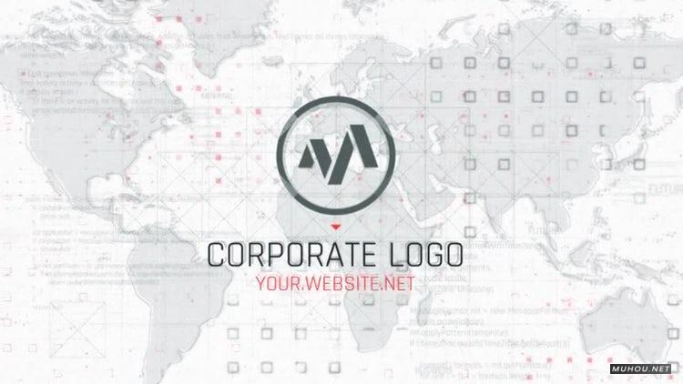 AE模板|企业技术地图logo标识视频模板#Corporate Technology Logo