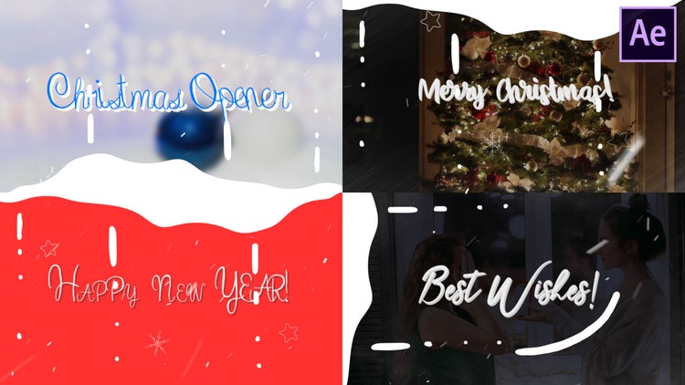 AE模板|圣诞节开幕式片头视频模板#Christmas Opener