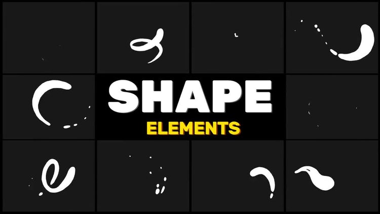 AE模板|形状元素10个MG卡通动画视频模板#Shape Elements