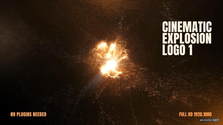 AE模板|火焰燃烧爆炸logo标志视频模板#Cinematic Explosion Logo