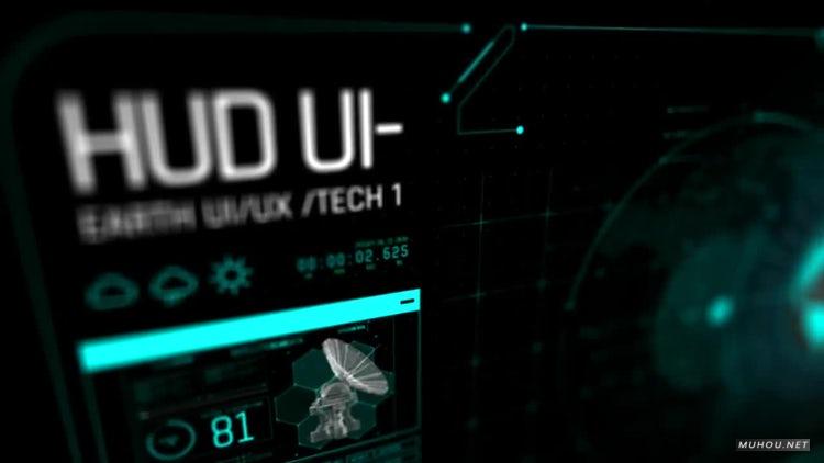 AE模板|GPRS高科技HUD数字信息显示器视频模板GPRS#HUD Earth GPRS