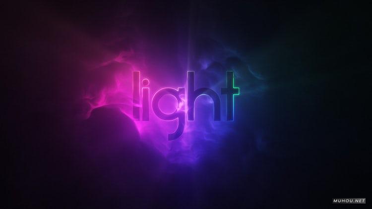 AE模板|彩色烟雾中的迷幻logo标志视频模板#Light Logo