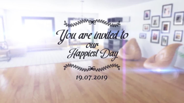 AE模板|婚礼画廊请柬房子中的唯美照片视频模板#Wedding Gallery Invitation