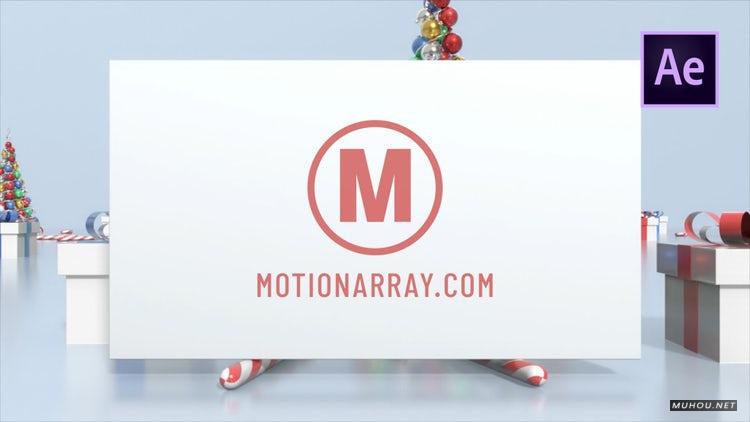 AE模板|抽象圣诞logo标志视频模板下载#Abstract Christmas Logo