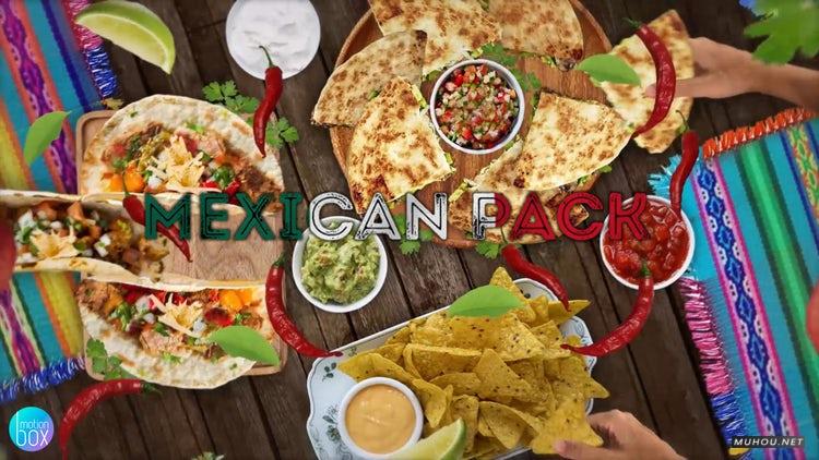 AE模板|墨西哥餐厅披萨菜单包装视频模板#Mexican Restaurant Pack