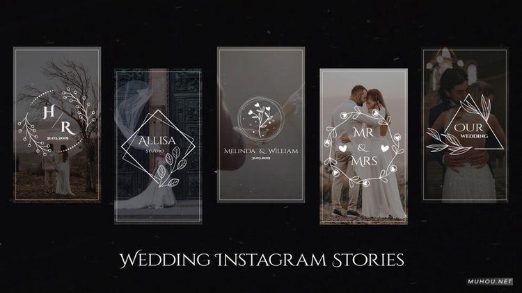 AE模板|婚礼婚庆INS风格手机花纹视频模板#Wedding Instagram Stories V.2（手机模板）插图