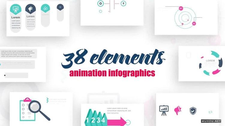 AE模板|38套动态办公信息图表包装动画视频模板#Infographics Vol.9