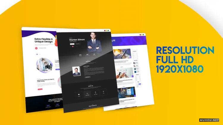 AE模板|简单公司网站视频展示演示模板#Website Presentation